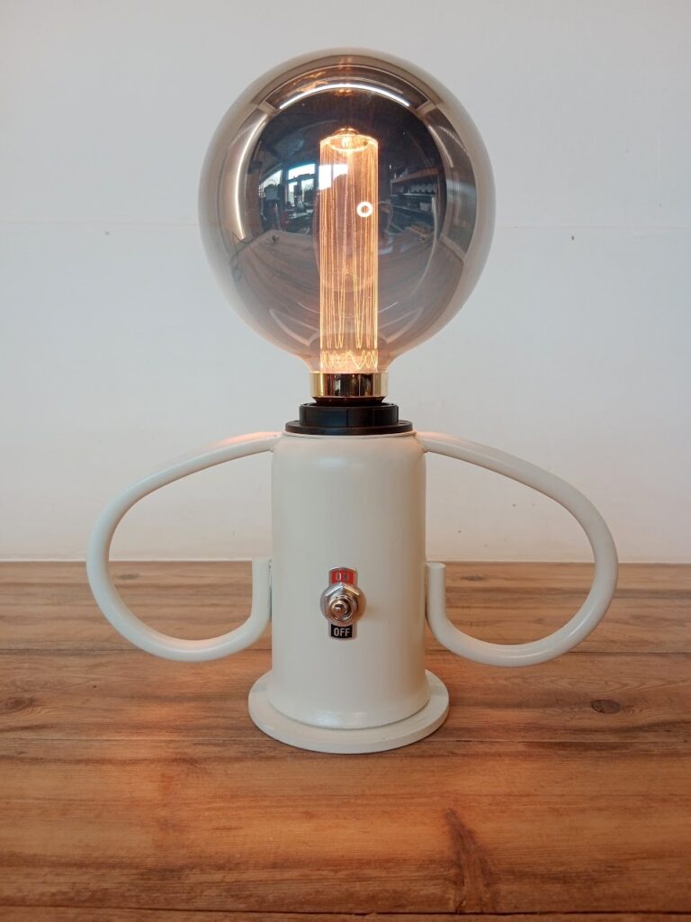 Lampe à poser "Lumibouchon blanc cassé satin"