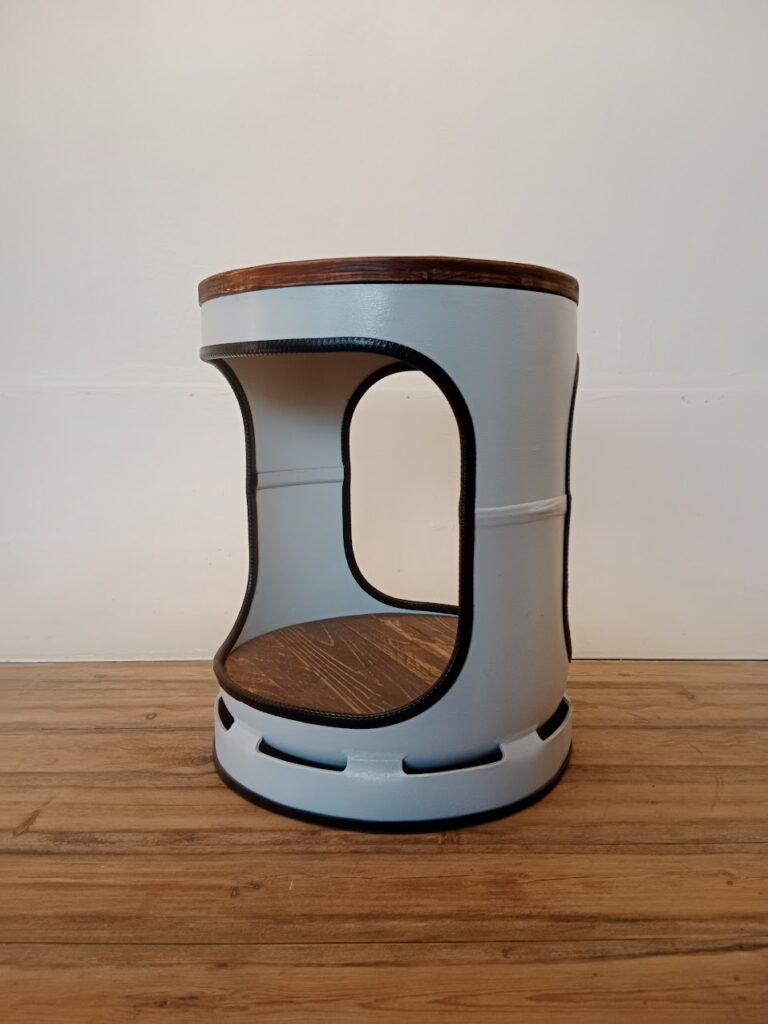 Table d'appoint en bouteille de gaz "Gazflex blanc" - Double ouverture